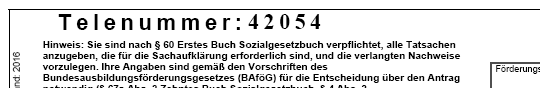 Beispieldarstellung einer Telenummer